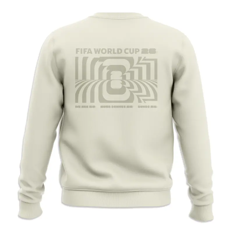 2026 World Cup Amplified Cream Crew Sweatshirt – Unisex – World Cup Soccer Shirts & Gear