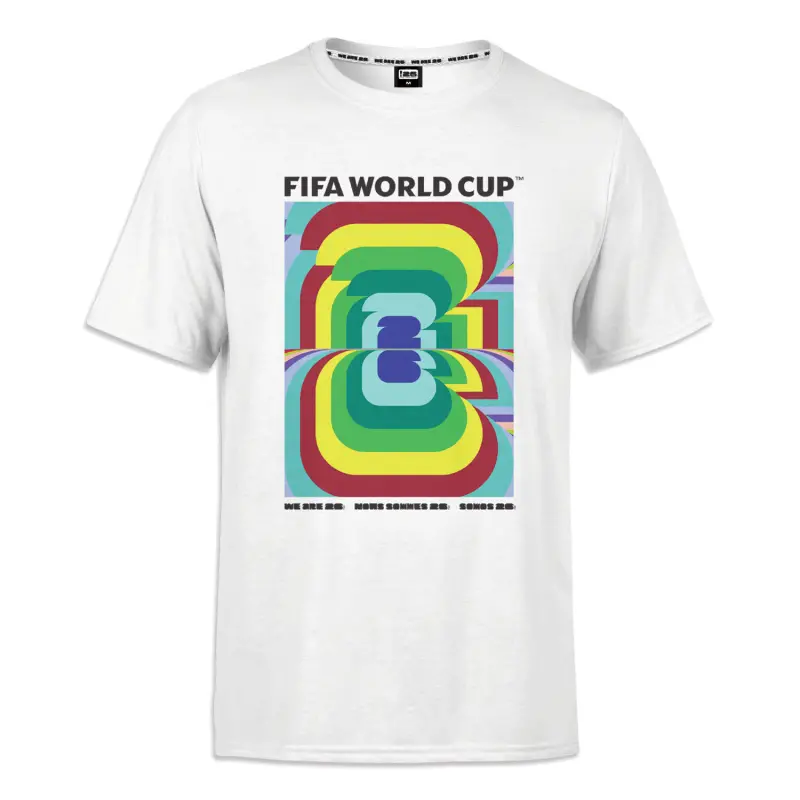 2026 World Cup Amplified White T-Shirt – Unisex – World Cup Soccer Shirts & Gear