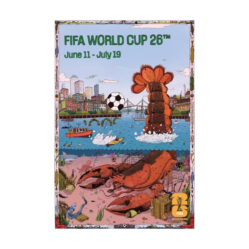 2026 World Cup Boston Host City Poster – World Cup Soccer Shirts & Gear