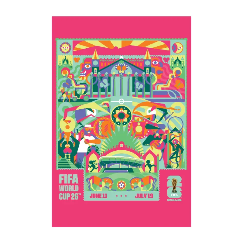 2026 World Cup Guadalajara Host City Poster – World Cup Soccer Shirts & Gear