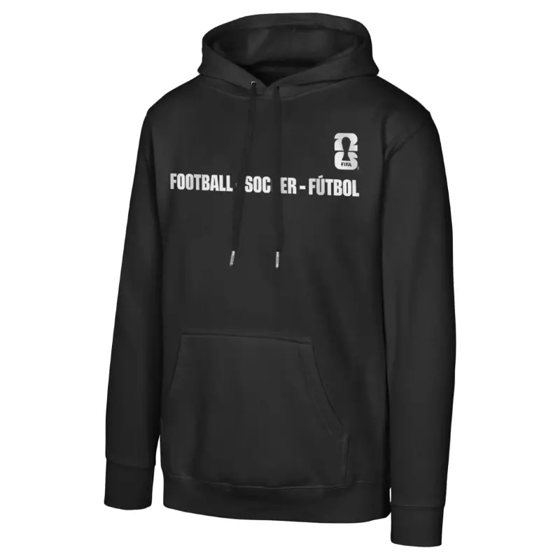 2026 World Cup Host Cities Futbol Black Hoodie – Unisex – World Cup Soccer Shirts & Gear