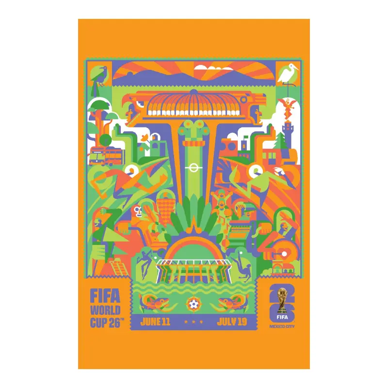 2026 World Cup Mexico City Host City Poster – World Cup Soccer Shirts & Gear
