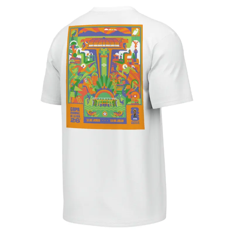 2026 World Cup Mexico City Poster White T-Shirt – Unisex – World Cup Soccer Shirts & Gear