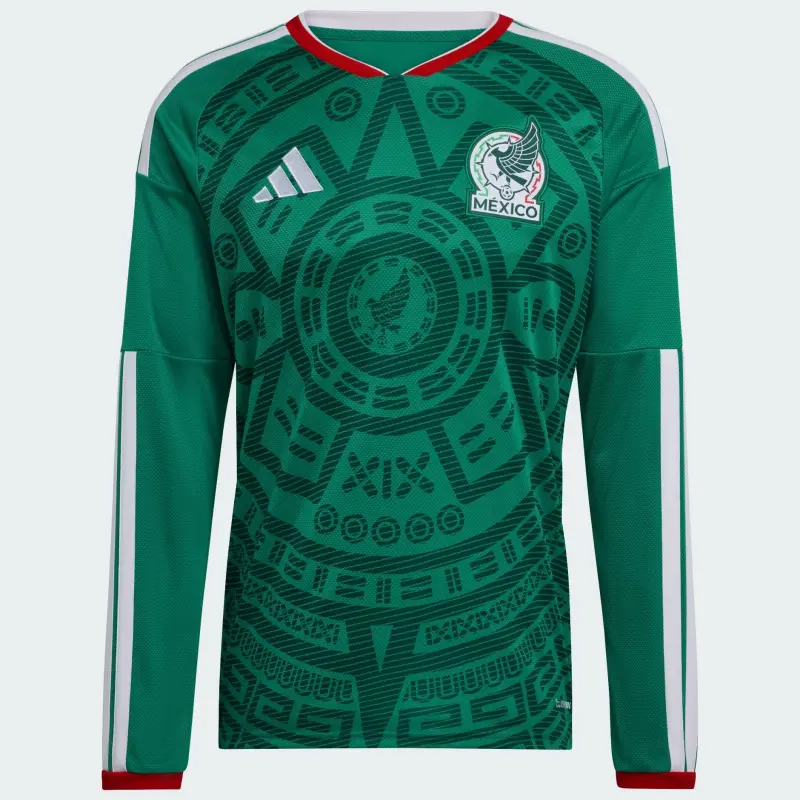adidas Mexico 2026 Home Long Sleeve Jersey – Men’s – World Cup Soccer Shirts & Gear