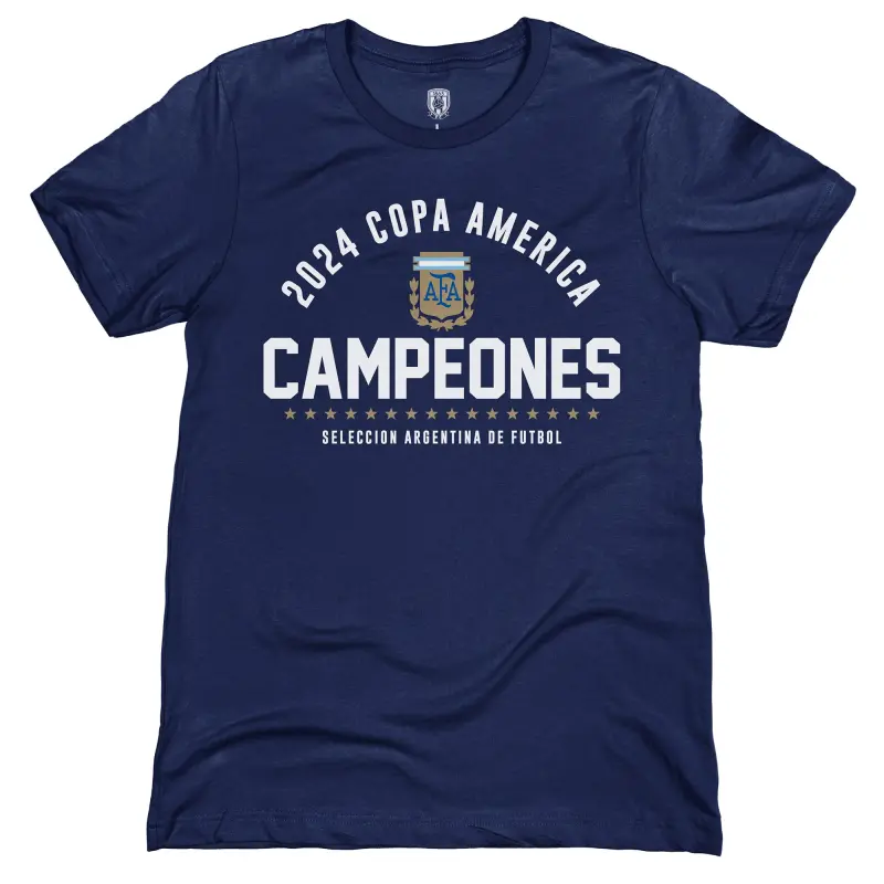 Argentina National Team 1863FC 2024 Copa America Champions T-Shirt – Navy – World Cup Soccer Shirts & Gear