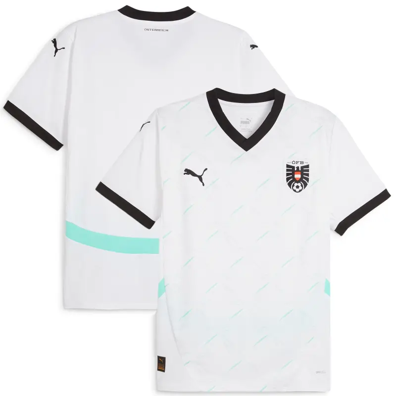 Austria National Team Puma 2024 Away Replica Jersey – White – World Cup Soccer Shirts & Gear