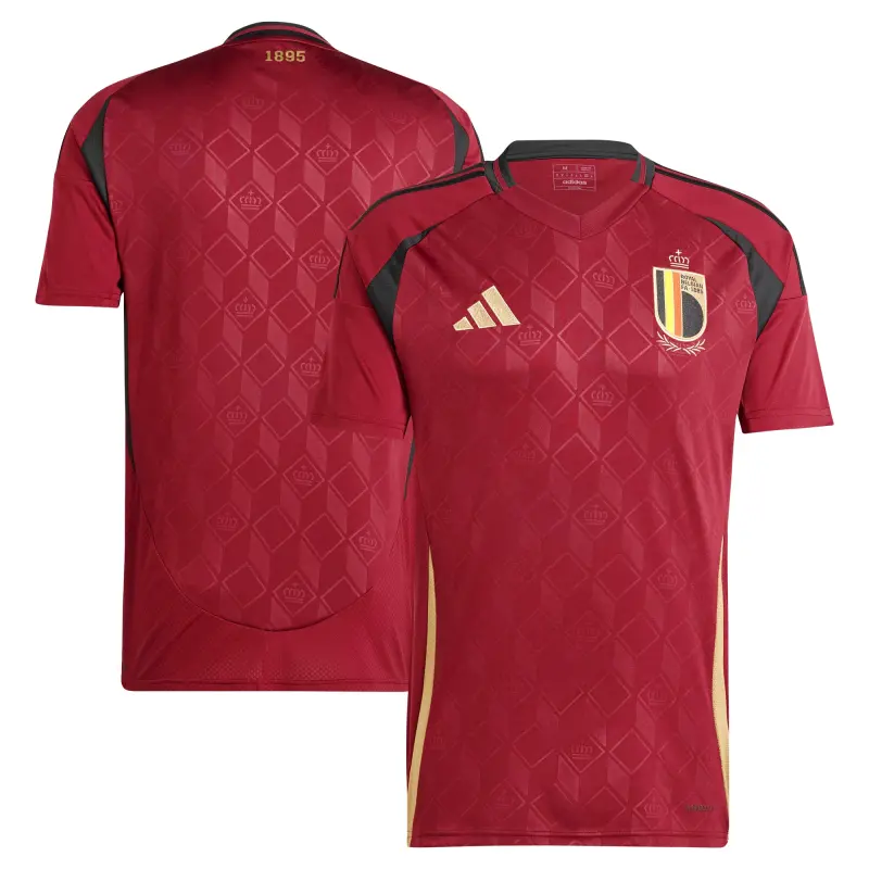 Belgium National Team adidas 2024 Home Replica Jersey – Burgundy – World Cup Soccer Shirts & Gear