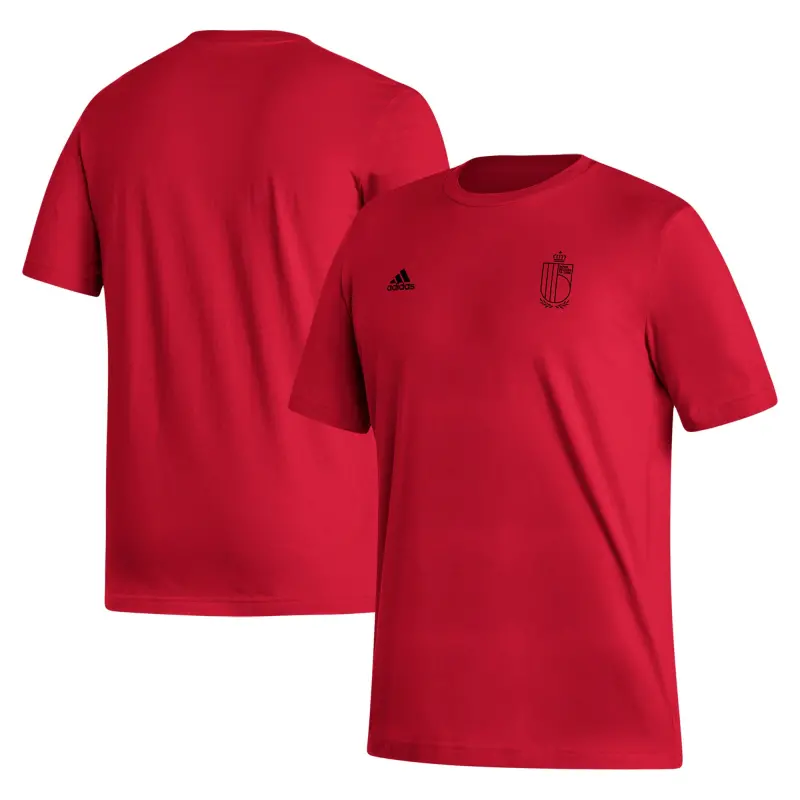 Belgium National Team adidas Crest T-Shirt – Red – World Cup Soccer Shirts & Gear