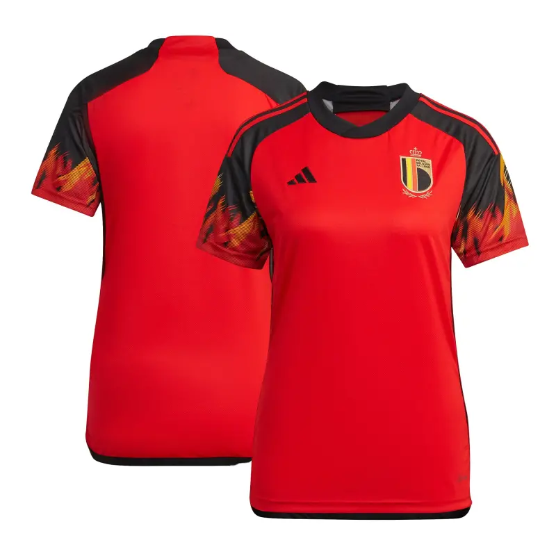 Belgium National Team adidas Women’s 2022/23 Home Replica Jersey – Red – World Cup Soccer Shirts & Gear