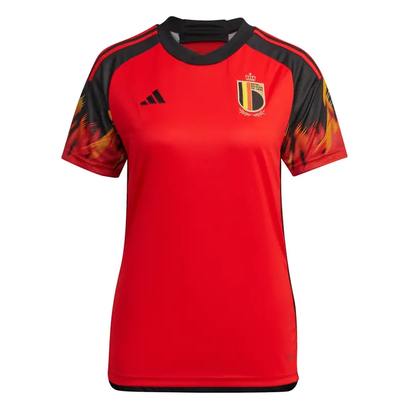 Belgium National Team adidas Women’s 2022/23 Home Replica Jersey – Red – World Cup Soccer Shirts & Gear