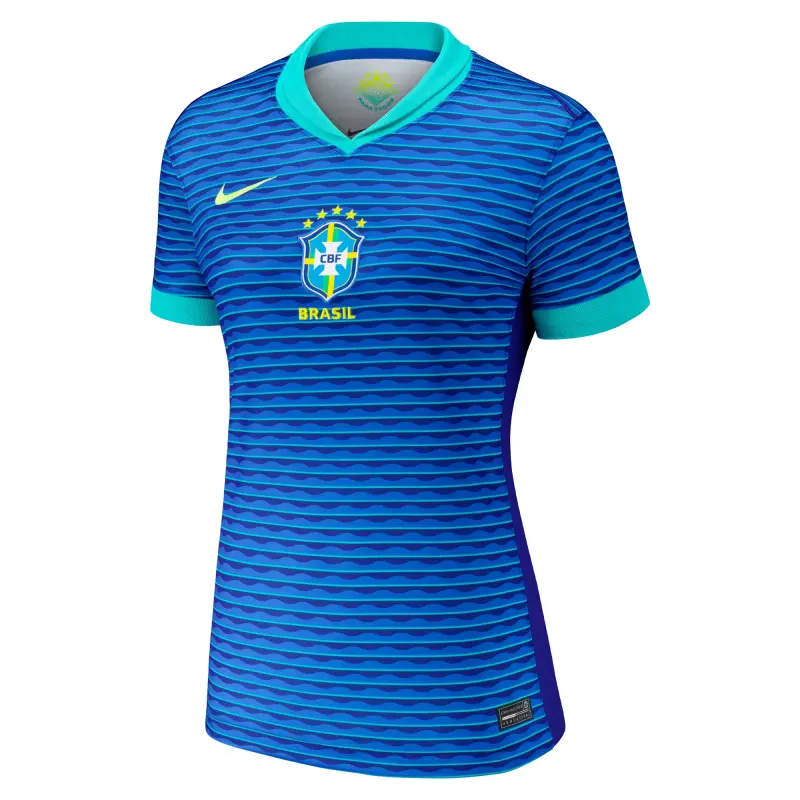 Brazil National Team Nike Women’s 2024 Away Stadium Replica Jersey – Blue – World Cup Soccer Shirts & Gear