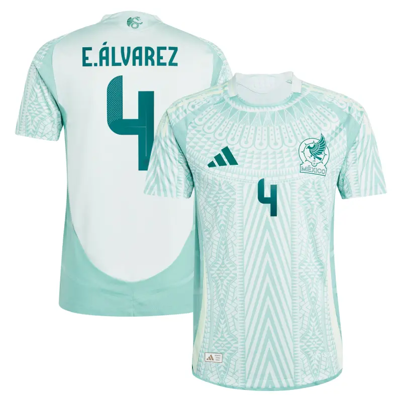 Edson Alvarez Mexico National Team adidas 2024 Away Authentic Player Jersey – Green – World Cup Soccer Shirts & Gear