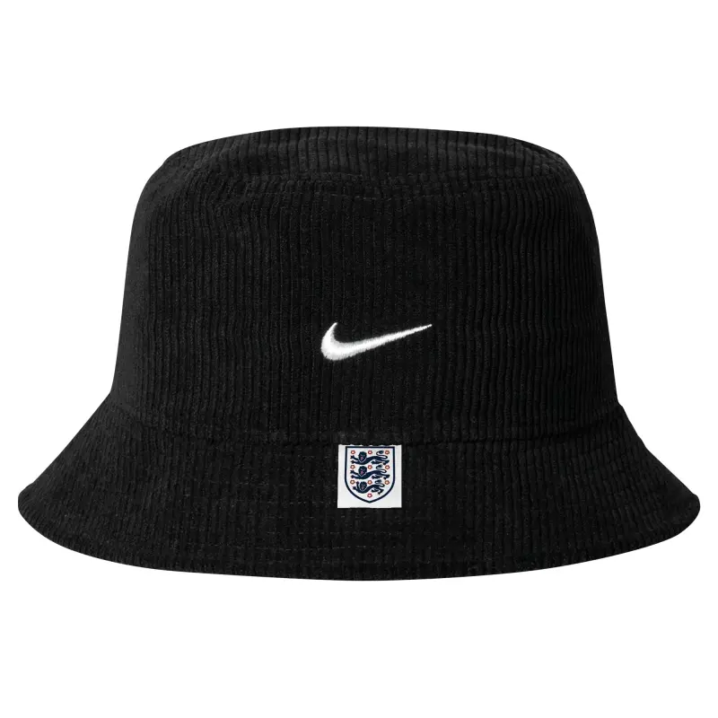England National Team Nike Corduroy Bucket Hat – Black – World Cup Soccer Shirts & Gear