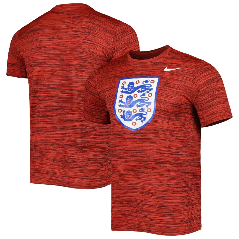 England National Team Nike Primary Logo Velocity Legend Performance T-Shirt Red – World Cup Soccer Shirts & Gear