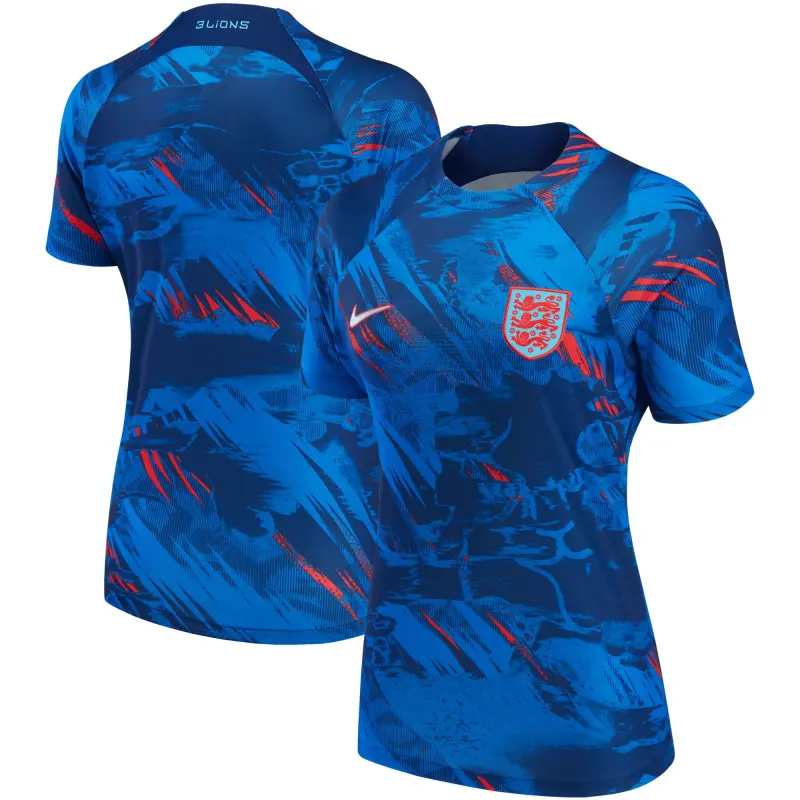 England National Team Nike Women’s 2022 Pre-Match Top Blue – World Cup Soccer Shirts & Gear