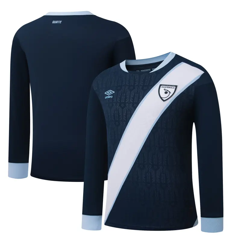 Guatemala National Team Umbro 2025 Away Replica Long Sleeve Jersey – Navy – World Cup Soccer Shirts & Gear