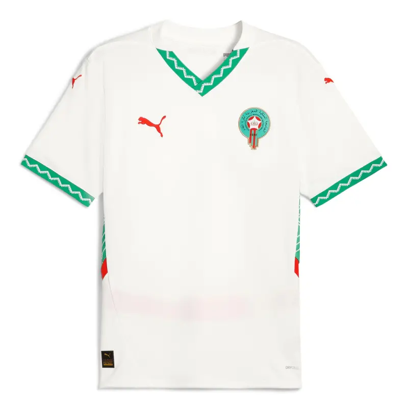 Morocco National Team Puma 2025 Away Replica Jersey – White – World Cup Soccer Shirts & Gear