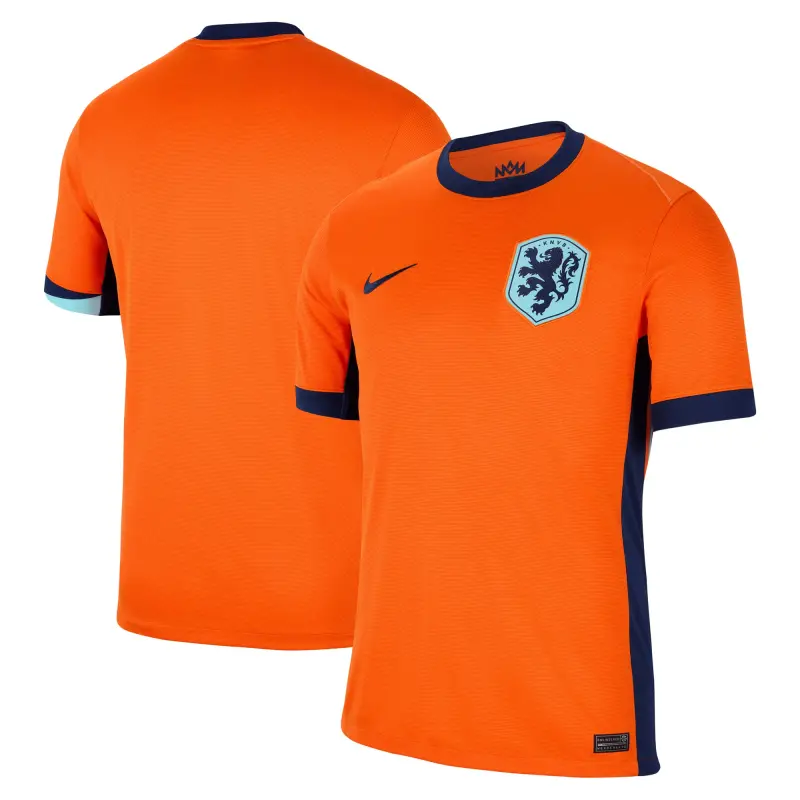 Netherlands National Team Nike 2024 Home Replica Blank Jersey – Orange – World Cup Soccer Shirts & Gear