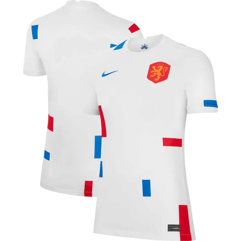 Netherlands Women’s National Team Nike Women’s 2022/23 Away Replica Blank Jersey – White – World Cup Soccer Shirts & Gear