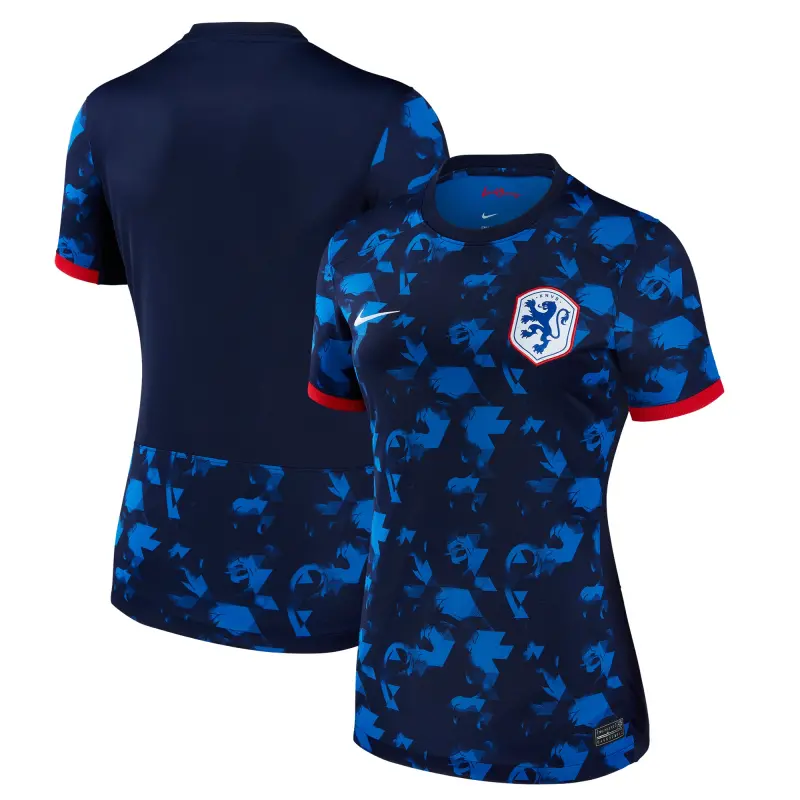 Netherlands Women’s National Team Nike Women’s 2023 Away Stadium Replica Jersey – Blue – World Cup Soccer Shirts & Gear