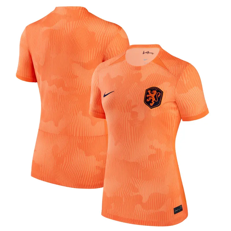 Netherlands Women’s National Team Nike Women’s 2023 Home Stadium Replica Jersey – Orange – World Cup Soccer Shirts & Gear