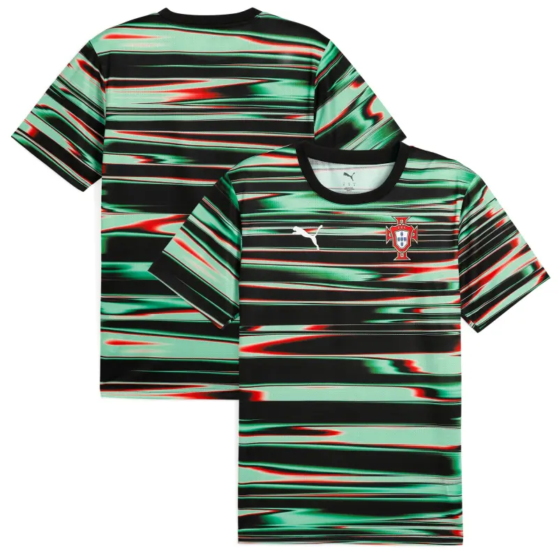 Portugal National Team Puma 2025 Pre-Match Training Jersey – Black – World Cup Soccer Shirts & Gear
