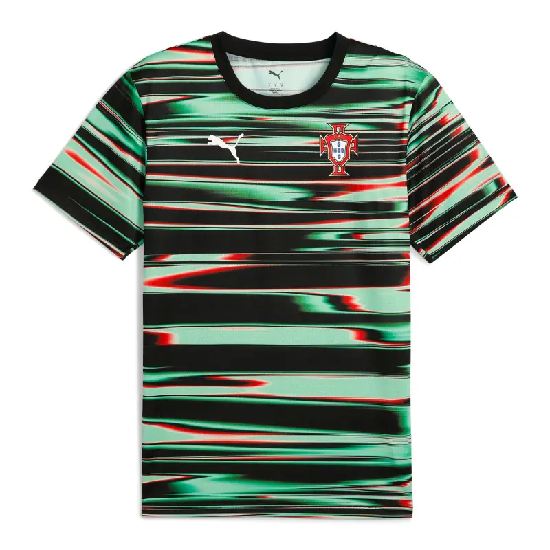 Portugal National Team Puma 2025 Pre-Match Training Jersey – Black – World Cup Soccer Shirts & Gear