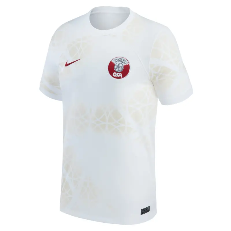 Qatar National Team Nike 2022/23 Away Replica Jersey – White – World Cup Soccer Shirts & Gear