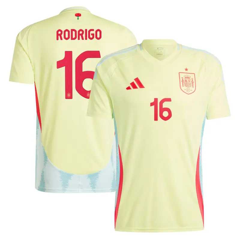 Rodrigo Spain National Team adidas 2024 Away Authentic Jersey – Yellow – World Cup Soccer Shirts & Gear