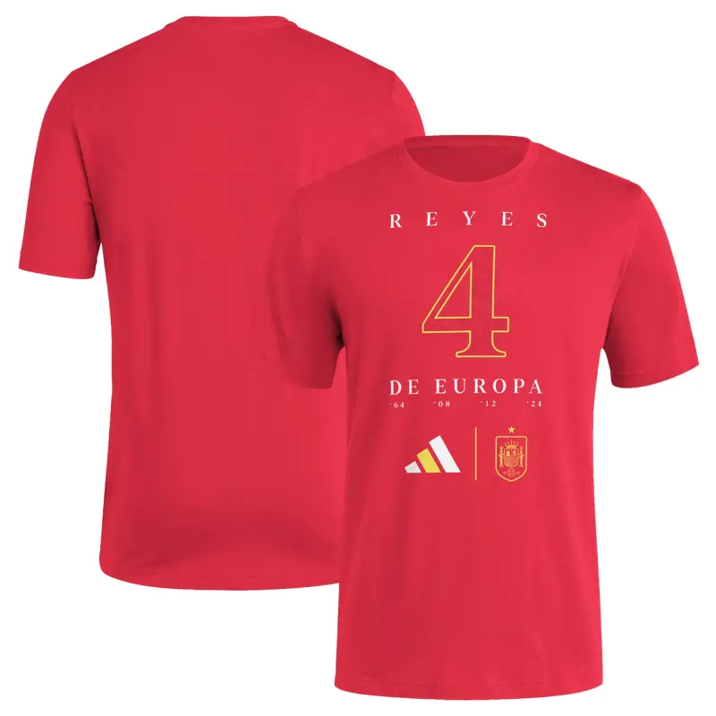 Spain National Team adidas 2024 European Champions T-Shirt – Red – World Cup Soccer Shirts & Gear