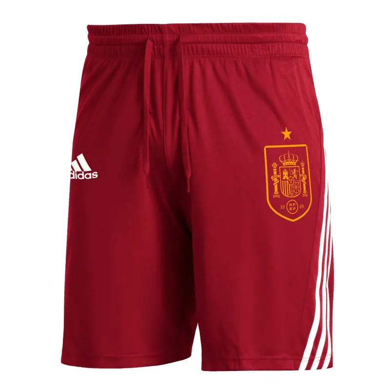Spain National Team adidas Club Crest Three-Stripe AEROREADY Shorts – Red – World Cup Soccer Shirts & Gear