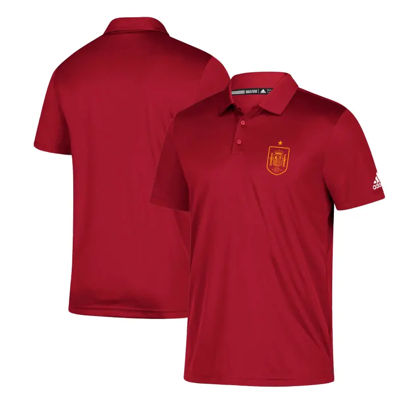 Spain National Team adidas Grind climalite Polo – Red – World Cup Soccer Shirts & Gear