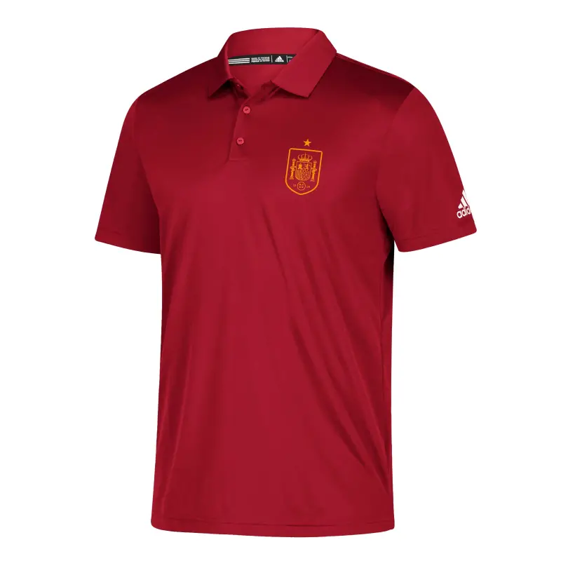 Spain National Team adidas Grind climalite Polo – Red – World Cup Soccer Shirts & Gear