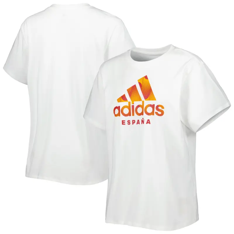 Spain National Team adidas Women’s DNA T-Shirt – White – World Cup Soccer Shirts & Gear
